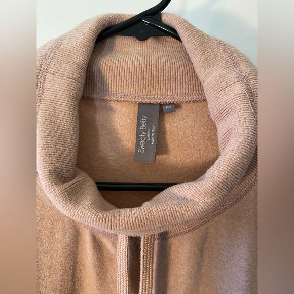 Sweaty Betty | Harmonise Luxe Fleece High Neck Sweatshirt Antique Pink Sz Medium - Picture 5 of 15